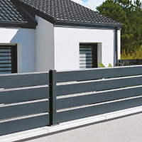 Aluline - Clôture semi-ajourée, ajourée ou pleine