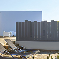 Aluroc - Brise-vue décoratif sans poteau, pose structurée ou décalée