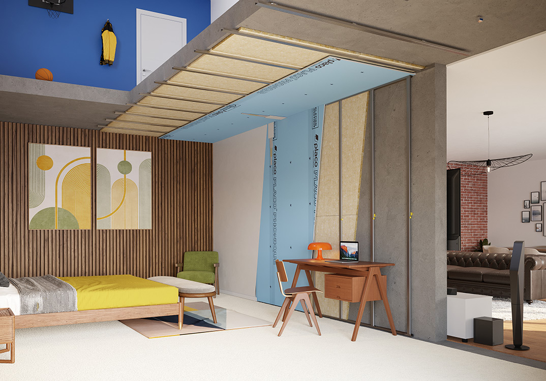 Améliorez le confort acoustique des cloisons et murs