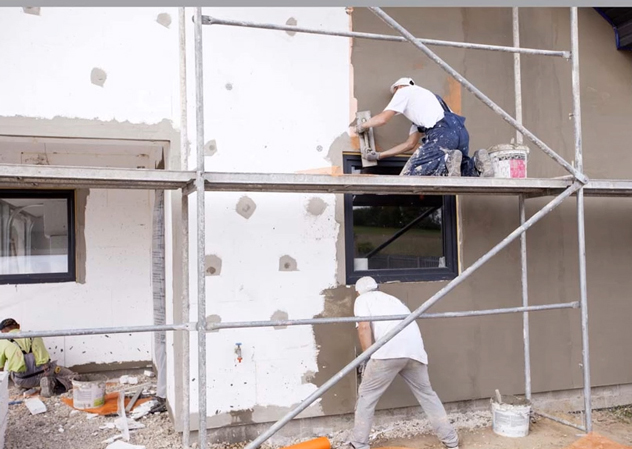 Mur isolation extérieur travaux