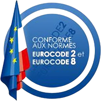 Conforme aux normes EUROCODE 2 et EUROCODE 8