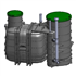 Fosse toutes eaux - Monoblock-2-4 V3 Biorock - avec poste de relevage - Capacité 4 E.H - 2000L