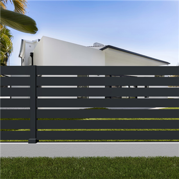 Lame pour clôture aluminium ajourée - Open 100 - Anthracite RAL7016 - Haut. 10,00 CM - Long. 1,985 m - Lot de 4