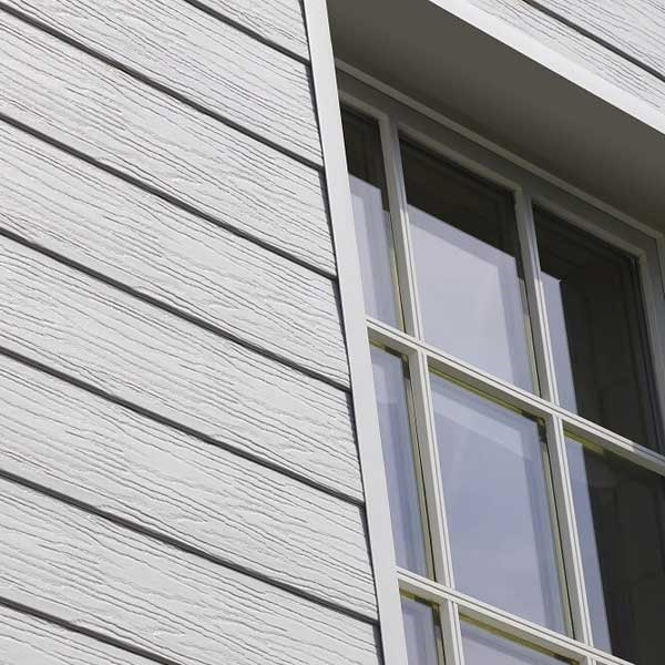 Bardage en PVC gris clair