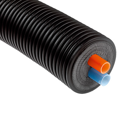 Canalisation pré-isolée double chauffage