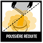 Émissions de poussière réduites