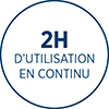 2h d'utilisation