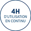 4h d'utilisation
