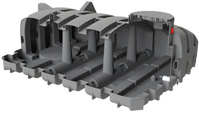 Cuve plate de régulation avec débit de fuite gravitaire PLRPK