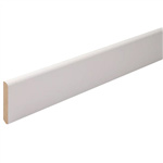 Plinthe arrondie en MDF prépeint en blanc - section de 10 mm x 100 mm - longueur 2440 mm