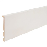 Surplinthe universelle arrondie en MDF prépeint en blanc - section de 22 mm x 133 mm - longueur 2440 mm