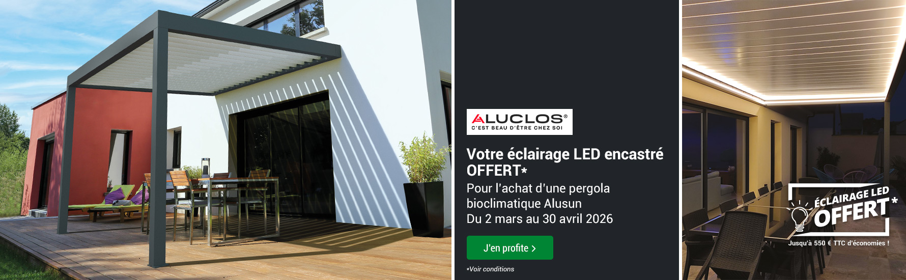 Aluclos - Pergola bioclimatique Alusun